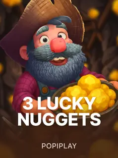 3 Lucky Nuggets Slot mit Western-Thema und Goldnugget-Symbolen